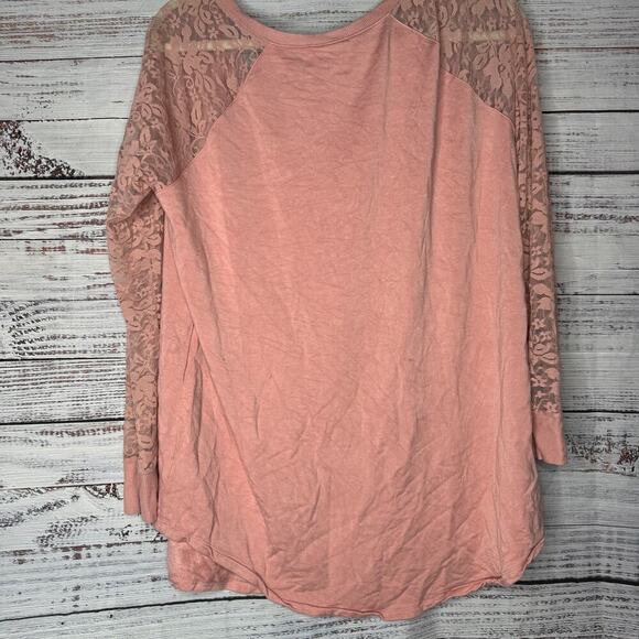 Torrid Pink Lace Long Sleeve Tunic Top Oversized XL - Picture 2 of 4
